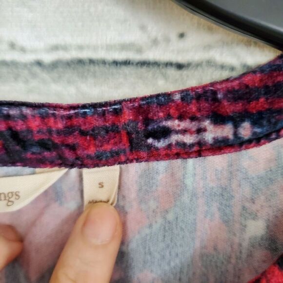 Soft Surroundings Ottoman Velvet Long Sleeve Shirt Womens Size Small - Picture 8 of 8